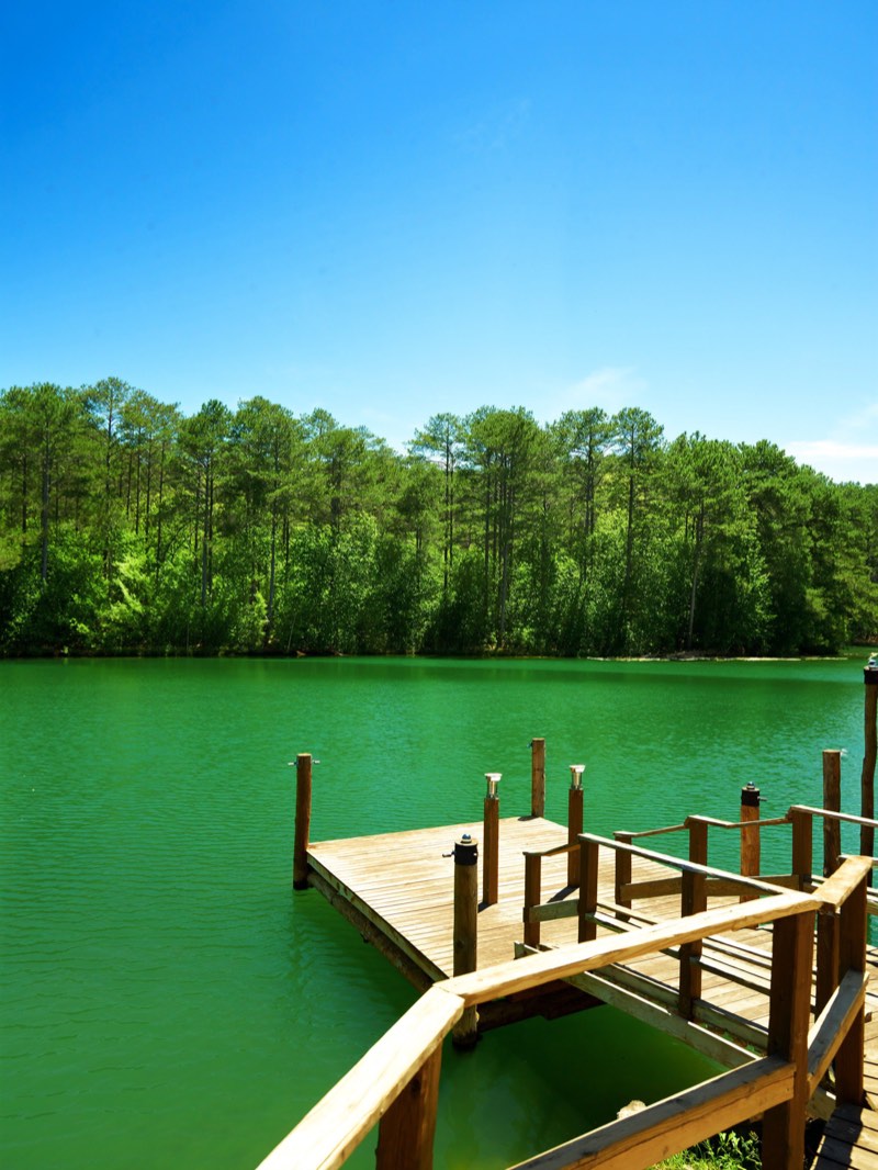 Pine lake dock at Beavers Bend
